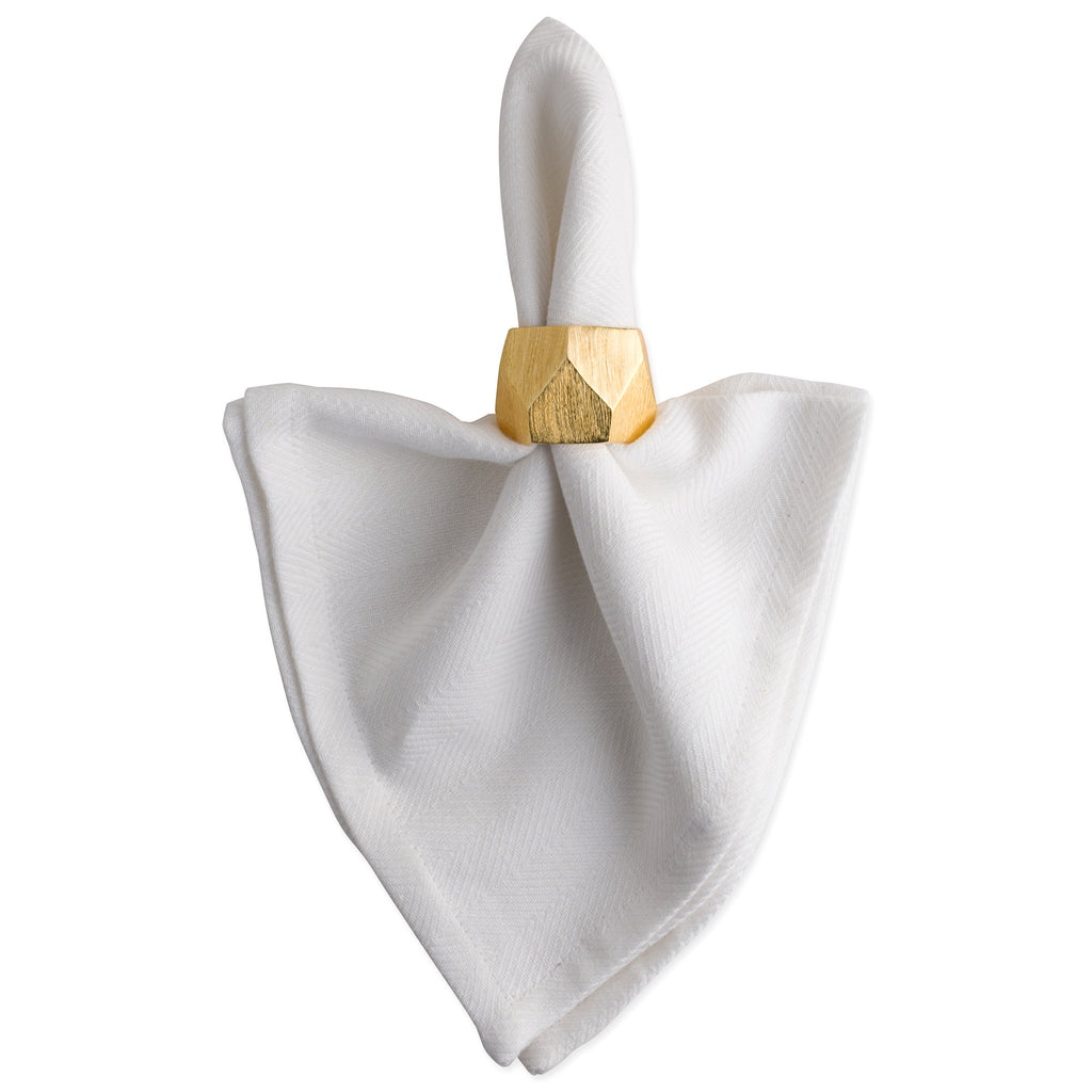 DII Gold Triangle Band Napkin Ring Set of 6