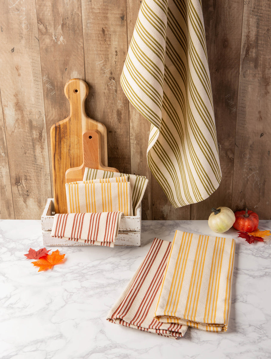 Holiday Checks Heavyweight Dish Towel & Dishcloth Set - Set of 6