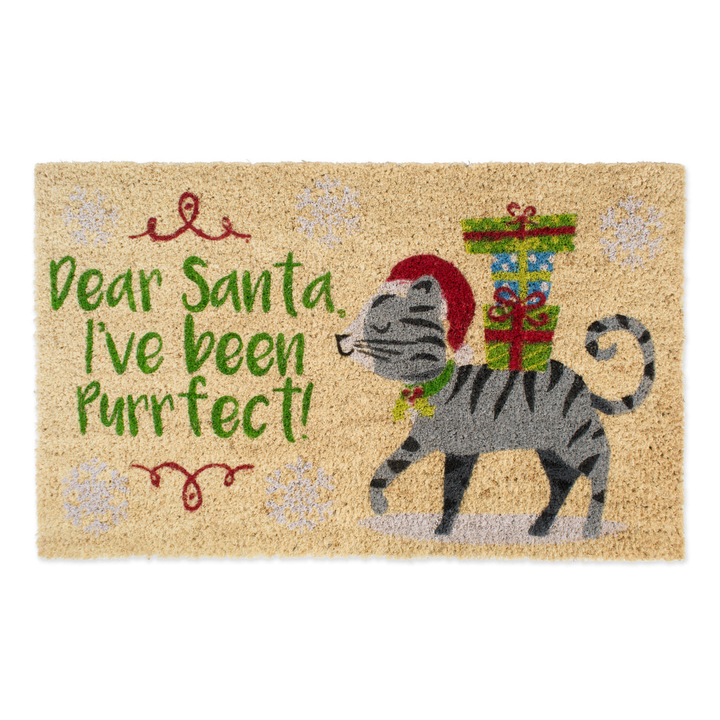 Dear Santa, I'Ve Been Purrfect Doormat