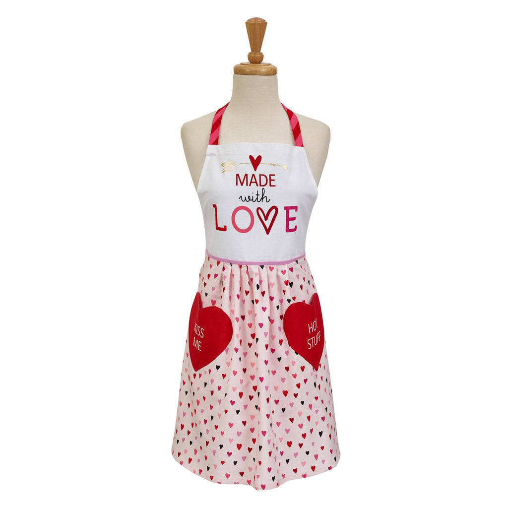 Made With Love Print Skirt Apron
