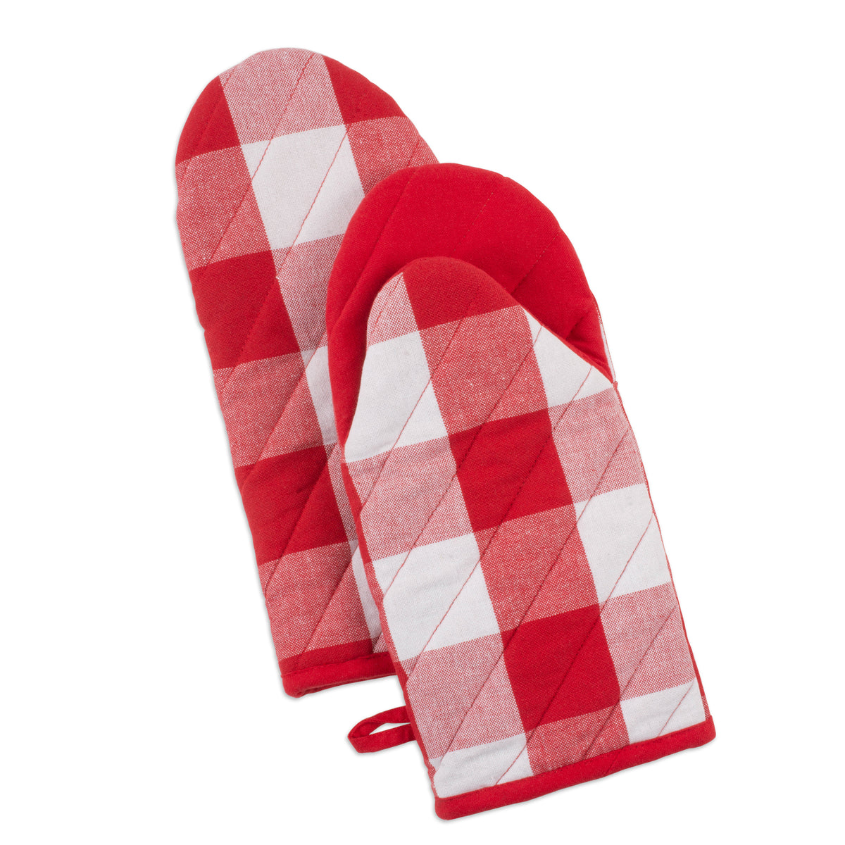 Red & White Buffalo Check Double Oven Mitt - Fante's Kitchen Shop - Since  1906