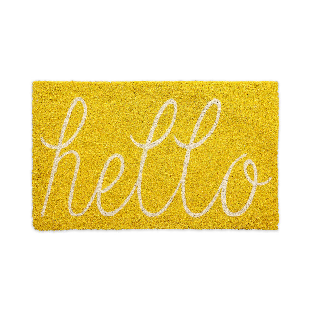 Yellow Hello Doormat
