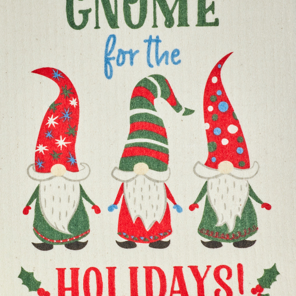 Gnome Holidays Swedish Dishcloth Set of 3