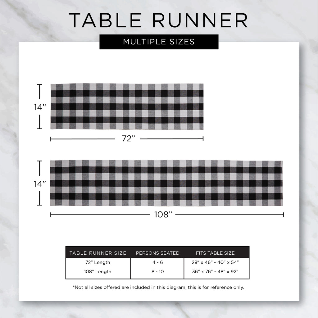 Black & White 2-Tone Ribbed Table Runner