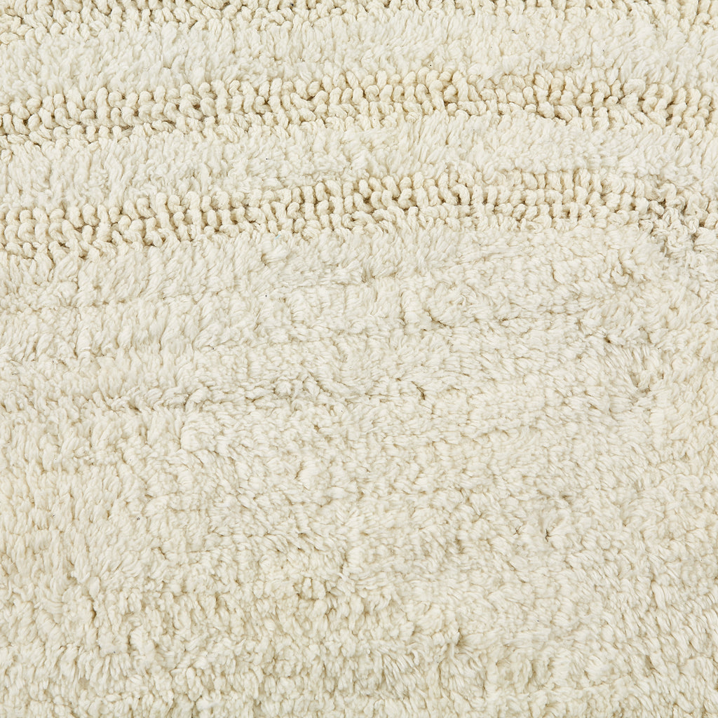 DII Off White Small Oval Crochet Bath Mat