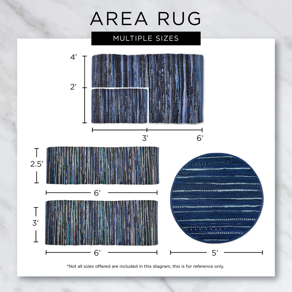 Mineral Variegated Plaid Recycled Yarn Rug 2X3 Ft Set of 2