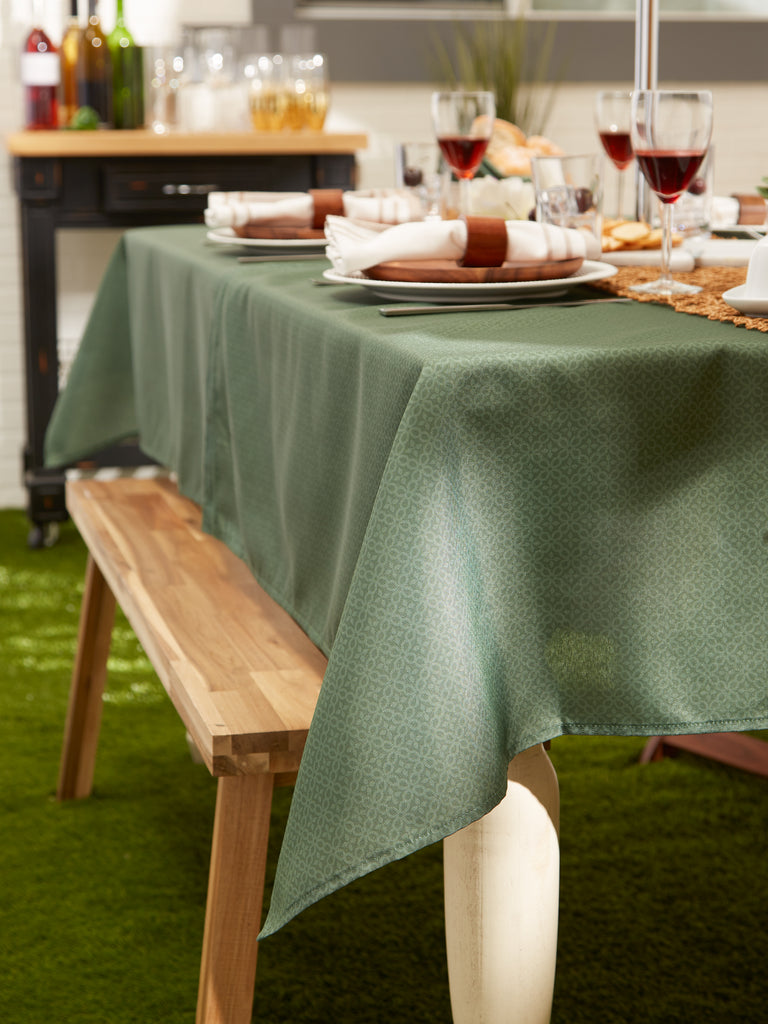 Artichoke Tonal Lattice Print Outdoor Tablecloth With Zipper 60X84