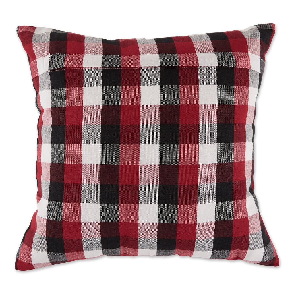 Black/Cardinal Red/White Pillow Cover 18X18 Set of 4