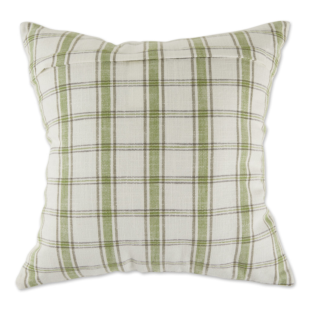 Antique Green Mixed Plaid Pillow Cover 18X18 Set of 4