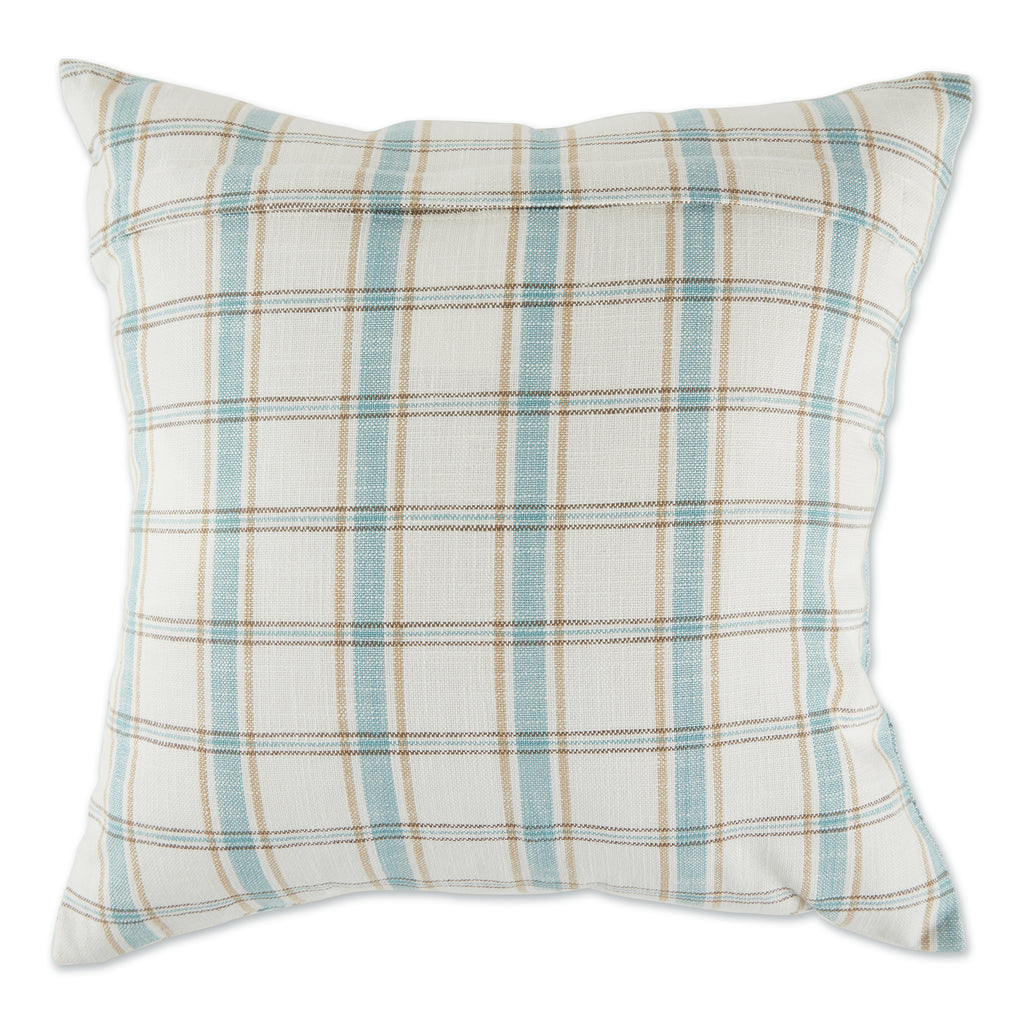 Plaid Blue Mixed Pillow Cover 18x18 Set of 4