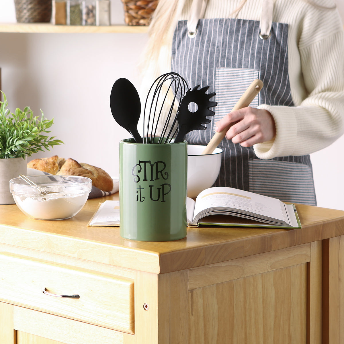 All the Sh!t I Need to Make You A Delicious Meal Ceramic Utensil Holder