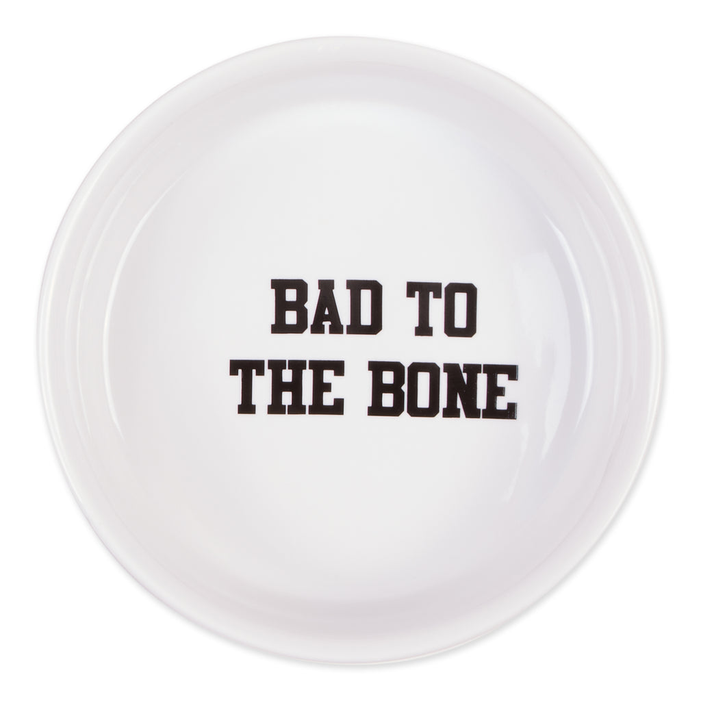 Pet Bowl Bad To The Bone Medium 6Dx2H Set of 2