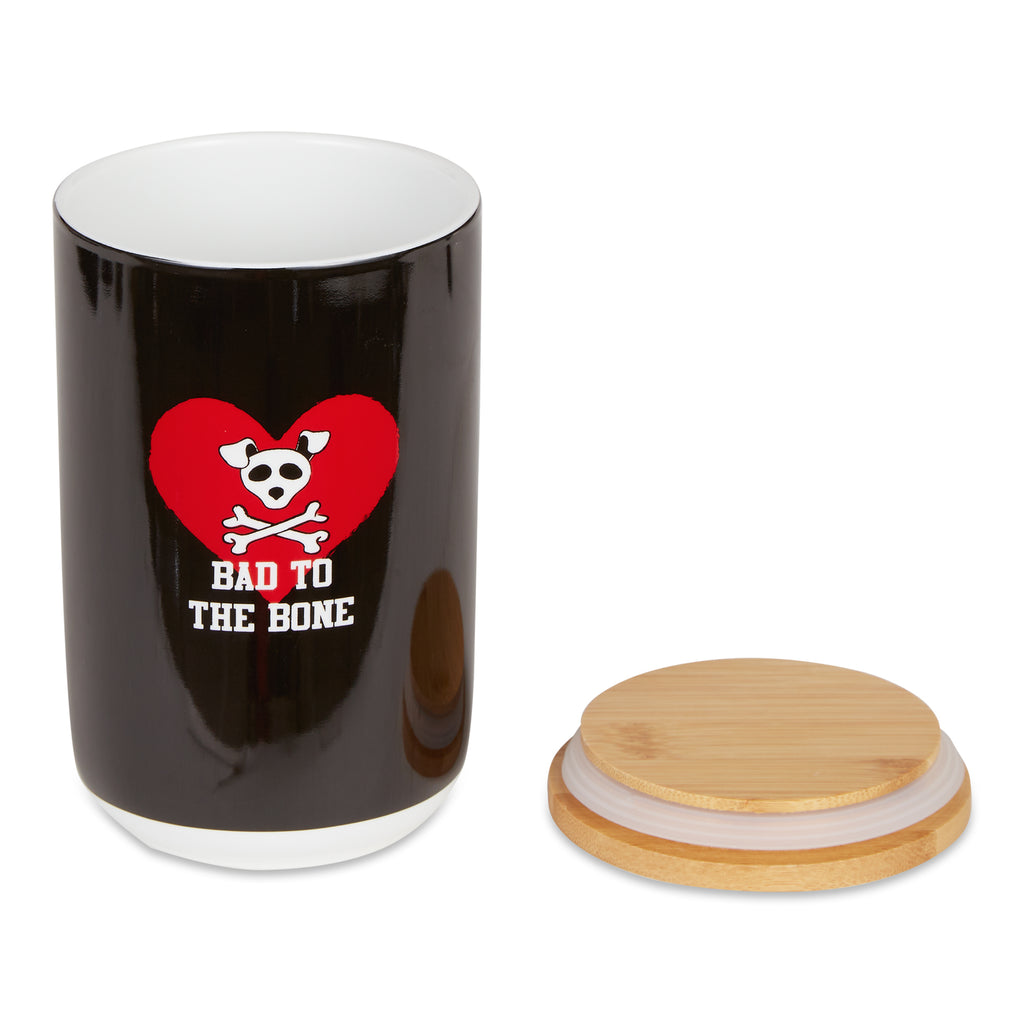 Bad To The Bone Ceramic Treat Canister