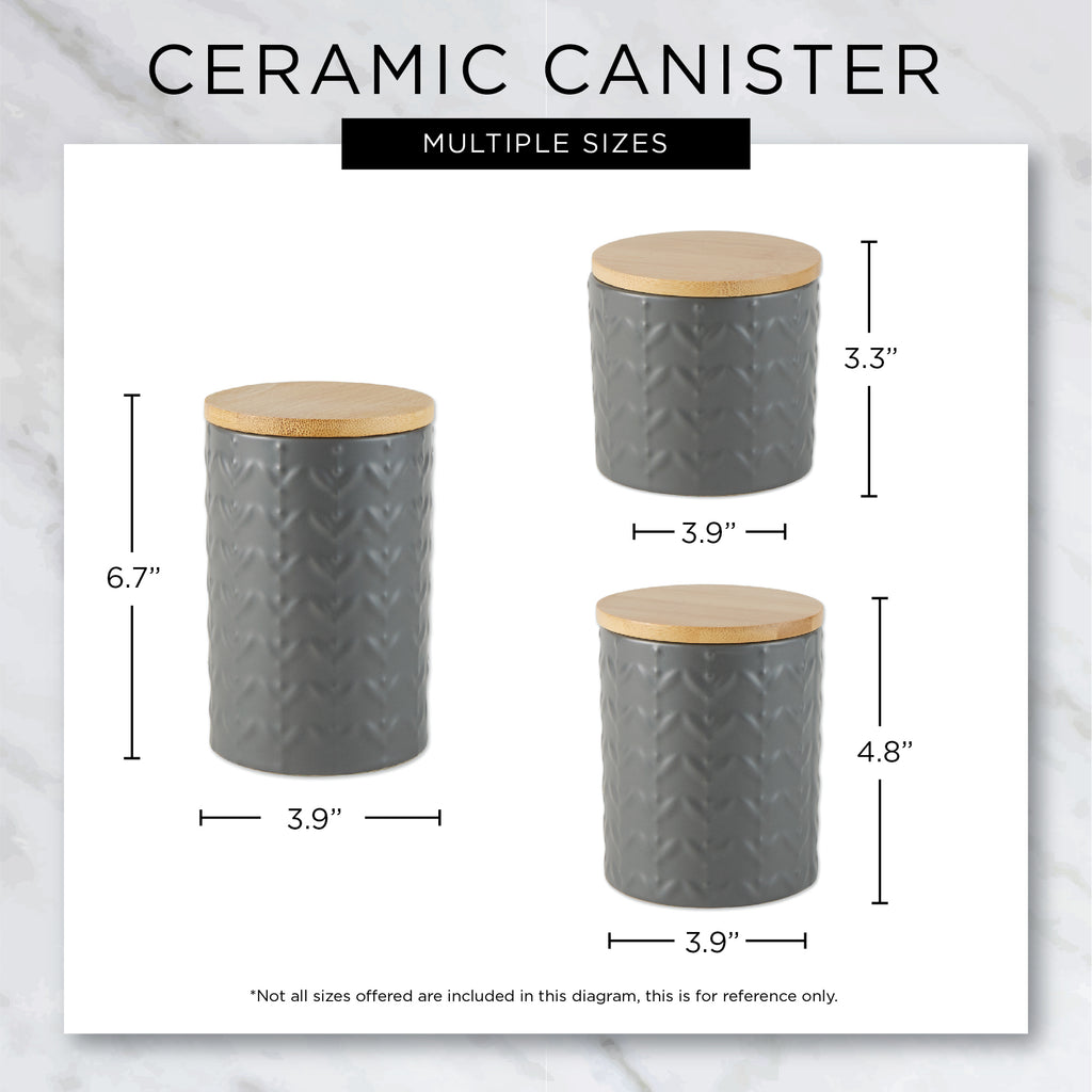 Jadeite Matte Retro Vine Texture Ceramic Canister Set of 3
