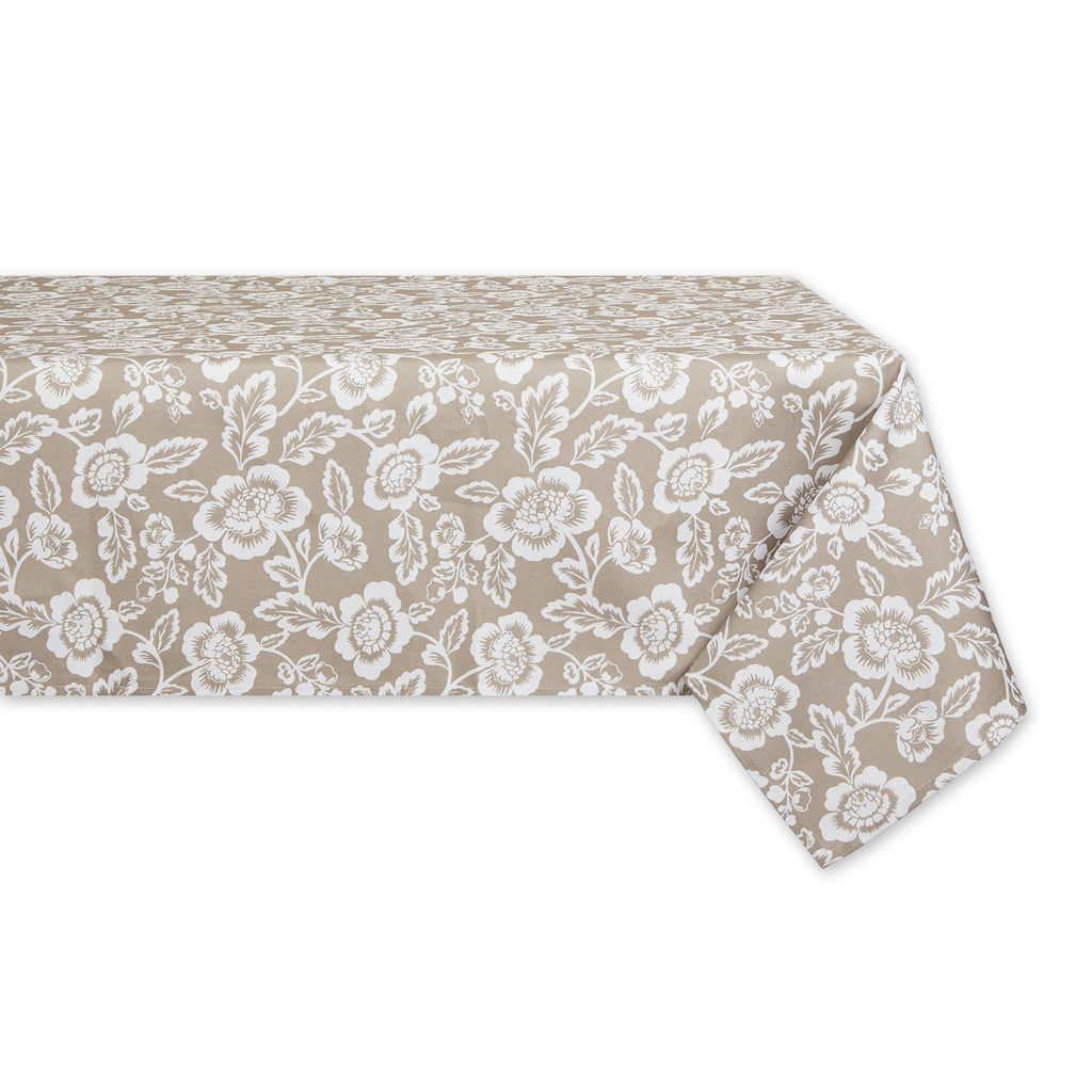 Stone Floral Print Outdoor Tablecloth 60x84