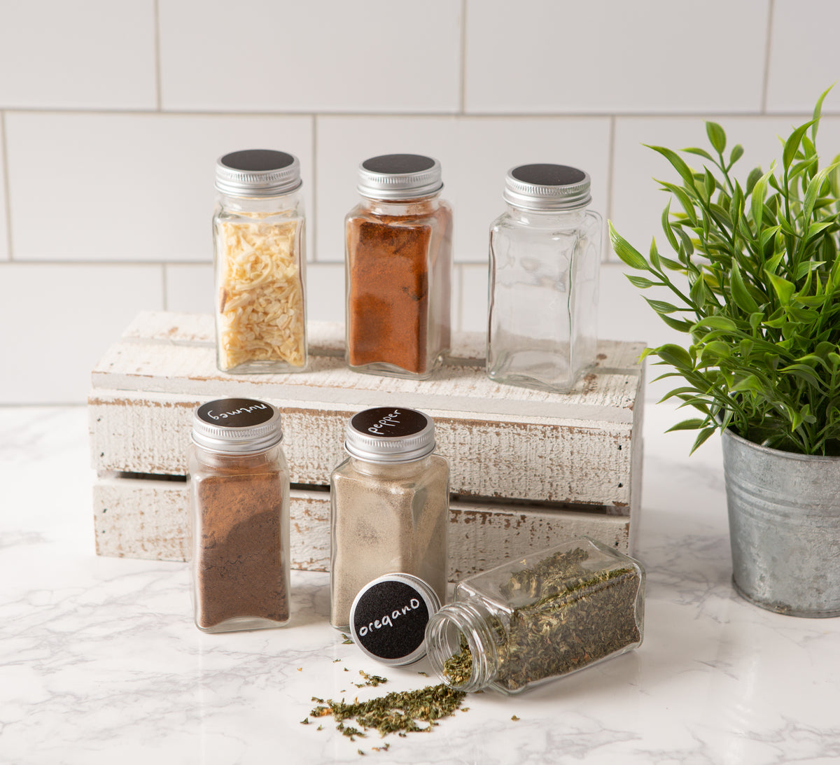 DII® Spice Jars with Chalkboard Labels, 12ct.