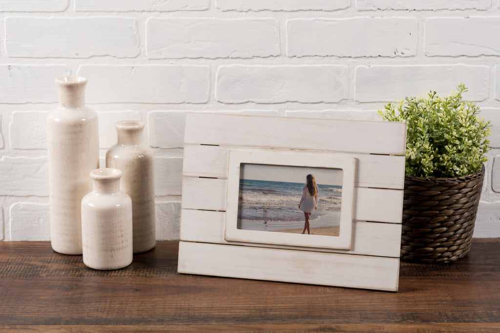 DII Shiplap Picture Frame White