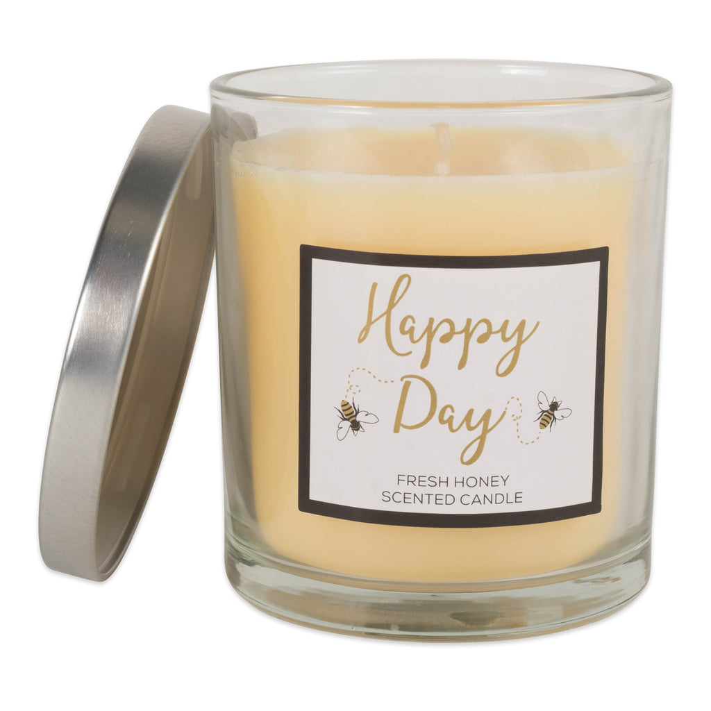 Happy Day Honey Single Wick Candle Set of 2