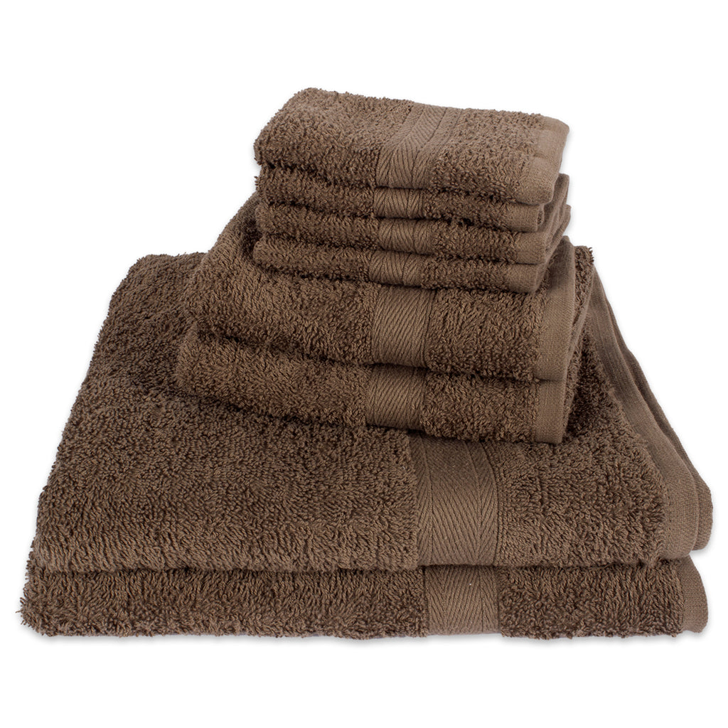 Brown 8-Piece Set Bath Towels