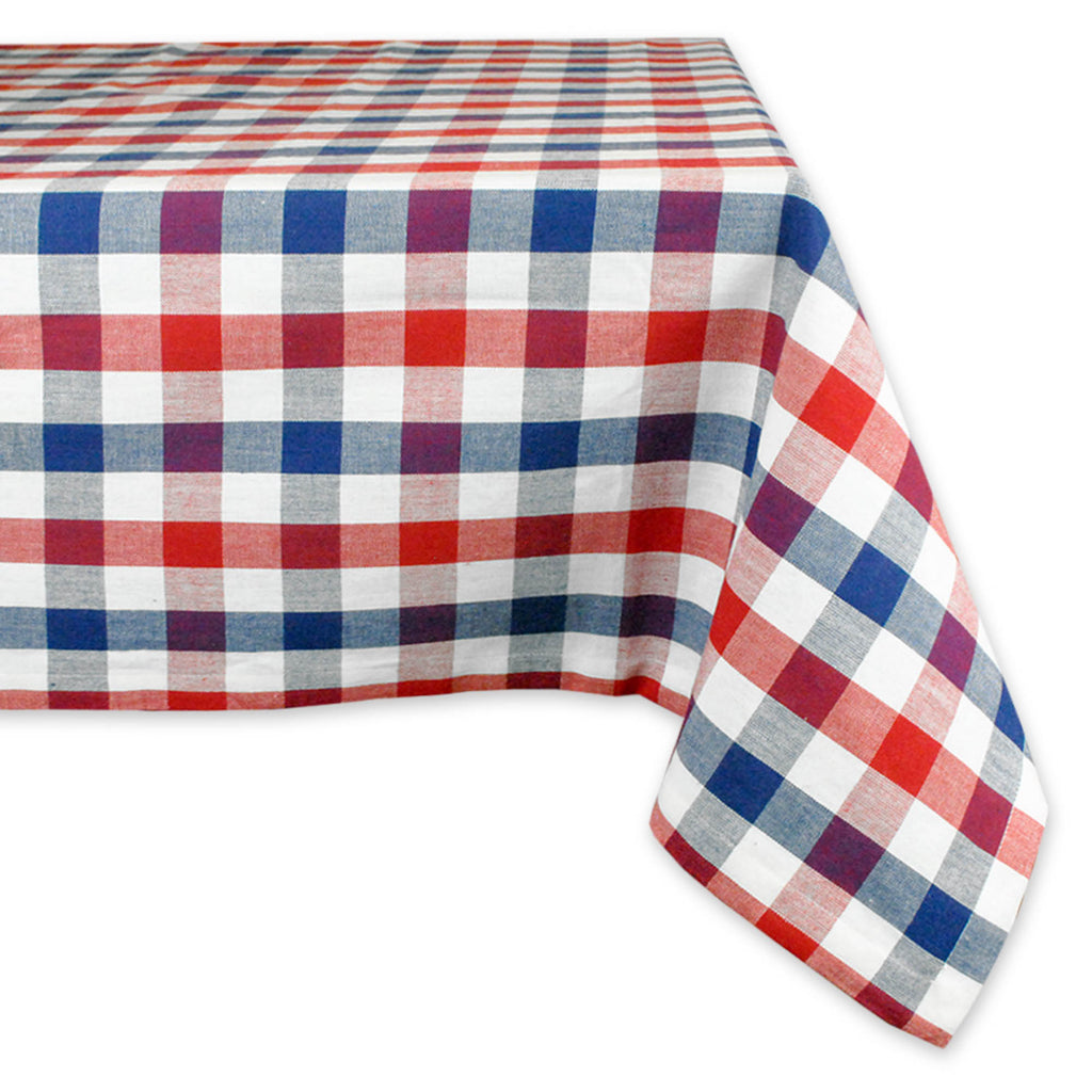 Red, White & Blue Check Tablecloth 60x84