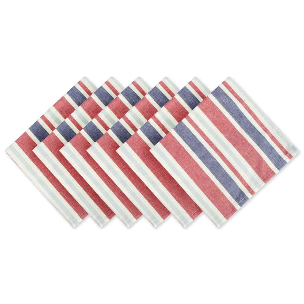 Patriotic Stripe Napkin Set/6