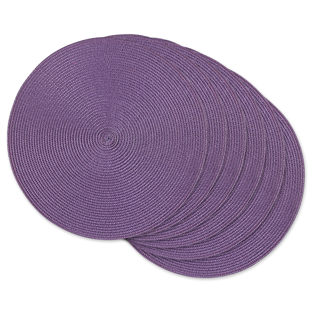 Eggplant Round Pp Woven Placemat Set/6