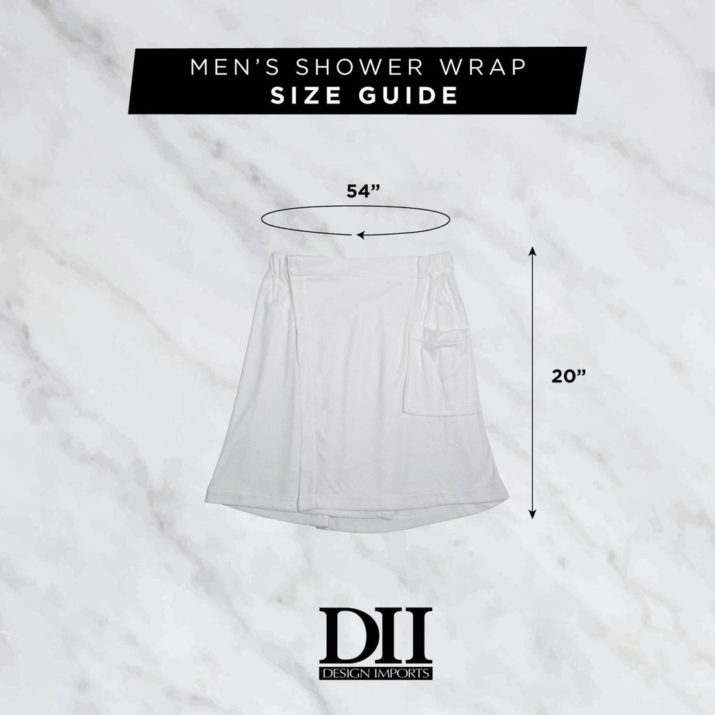 DII Gray Shower Wrap Mens