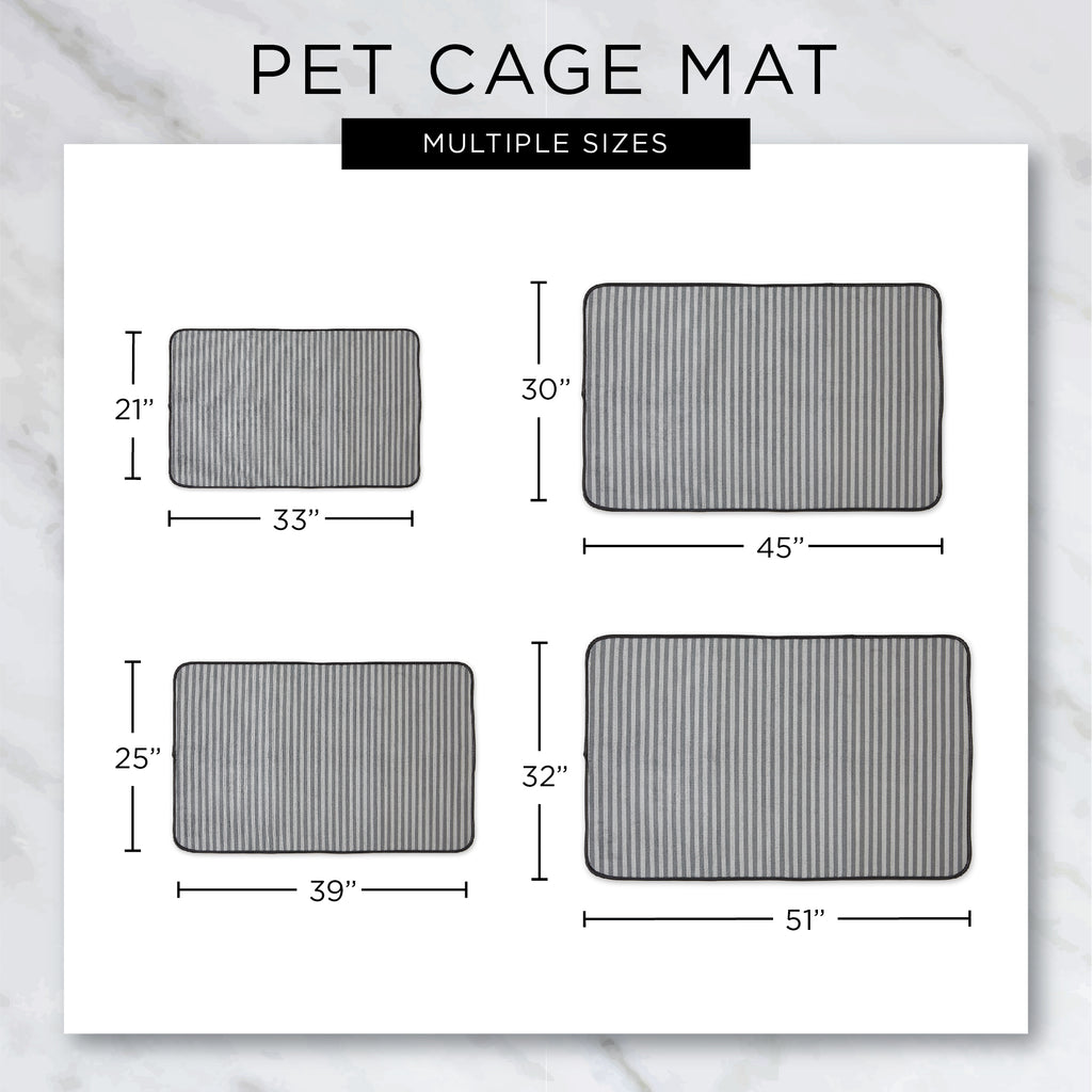 X-Large Gray Stripe Cage Mat
