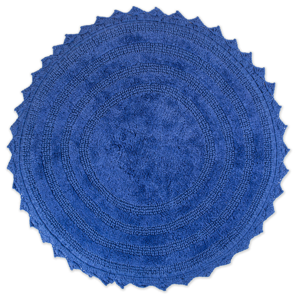 Blueberry Round Crochet Bath Mat