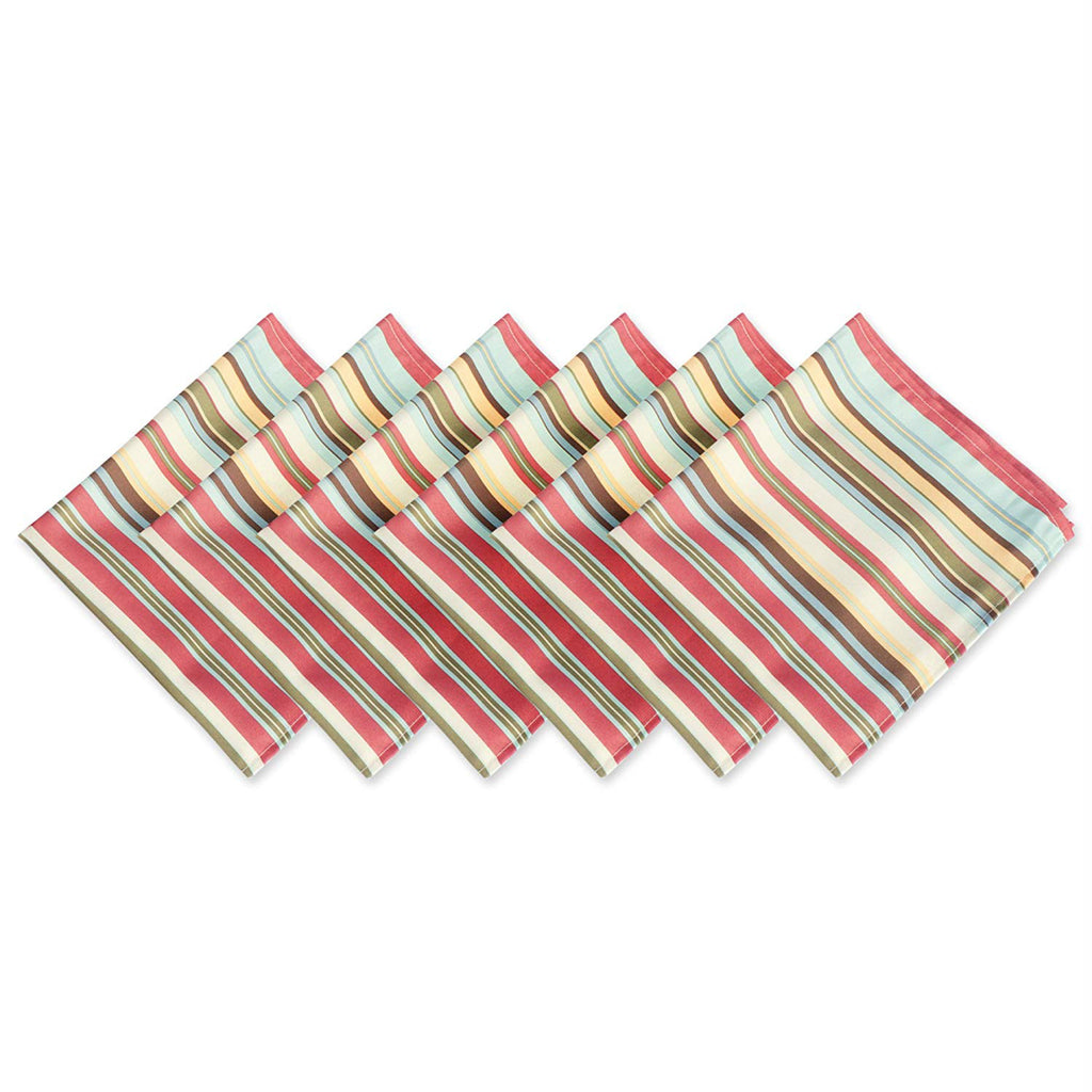 Summer Stripe Outdoor Napkin Set/6