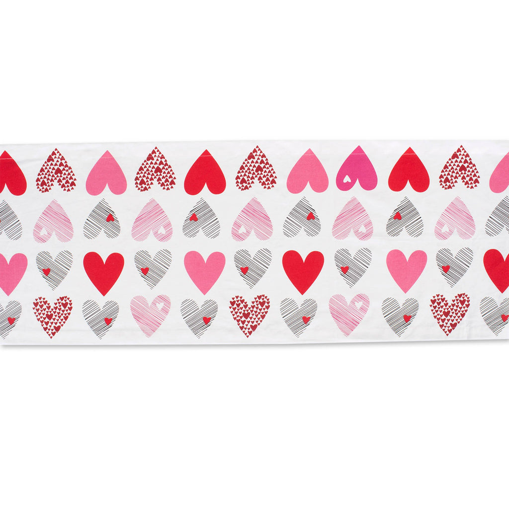 DII Hearts Collage Print Table Runner