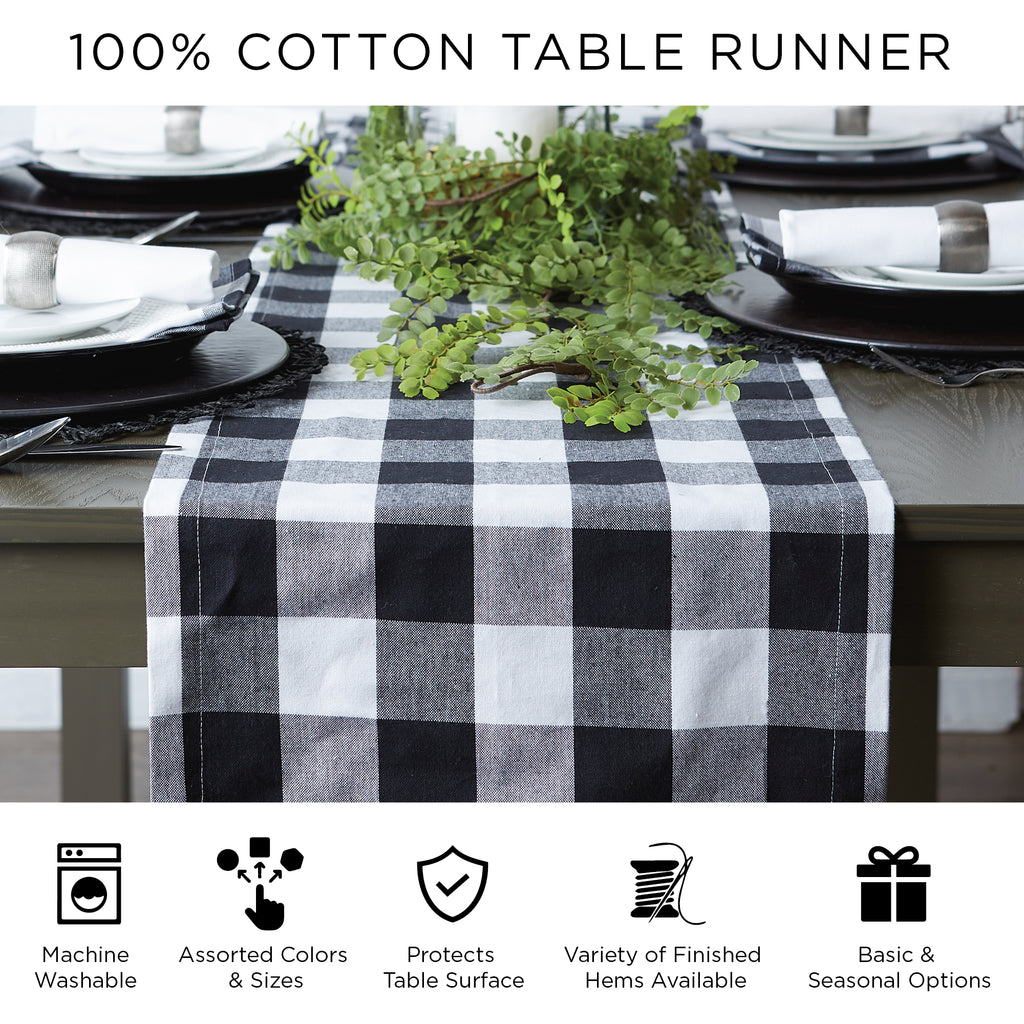 Give Thanks Plaid Table Runner