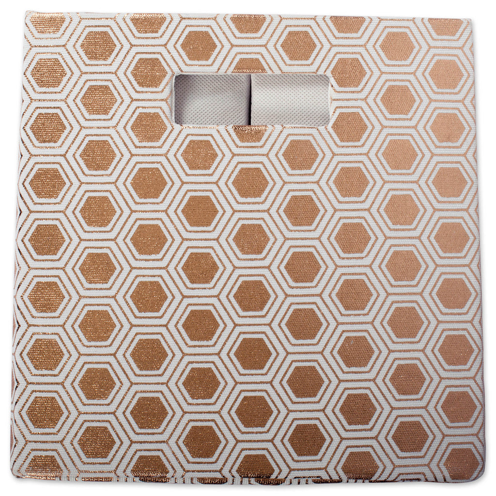 DII Polyester Cube Honeycomb Copper Square