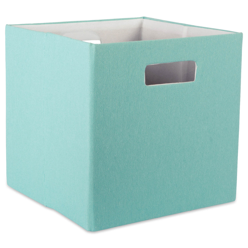 Polyester Cube Solid Aqua Square 11x11x11