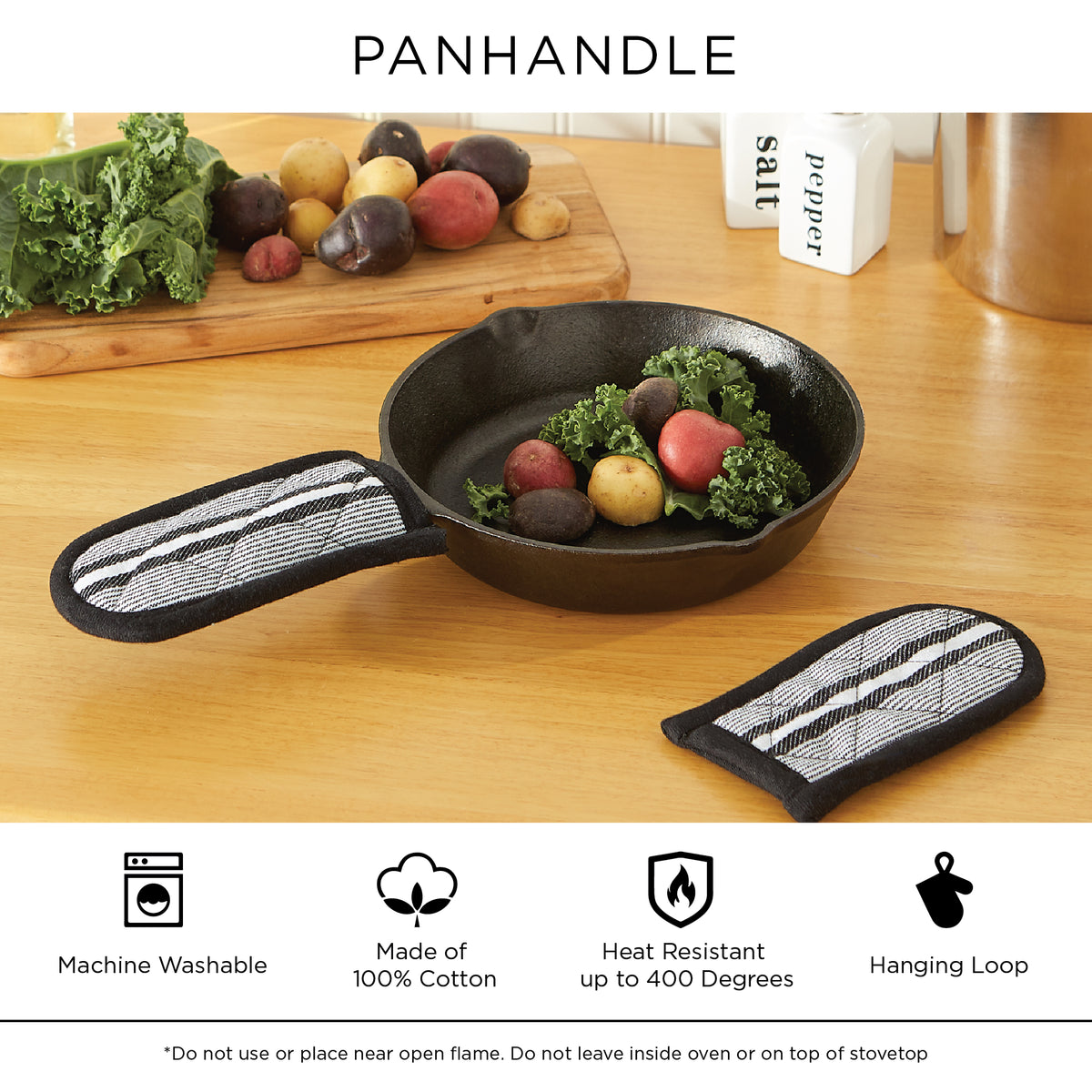 Barn Red Chef Stripe Pan Handle Set of 3 – DII Home Store