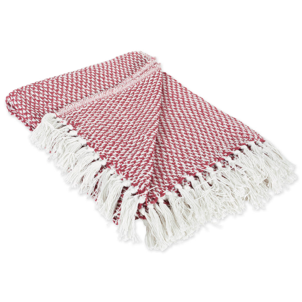 Barn Red Woven Throw