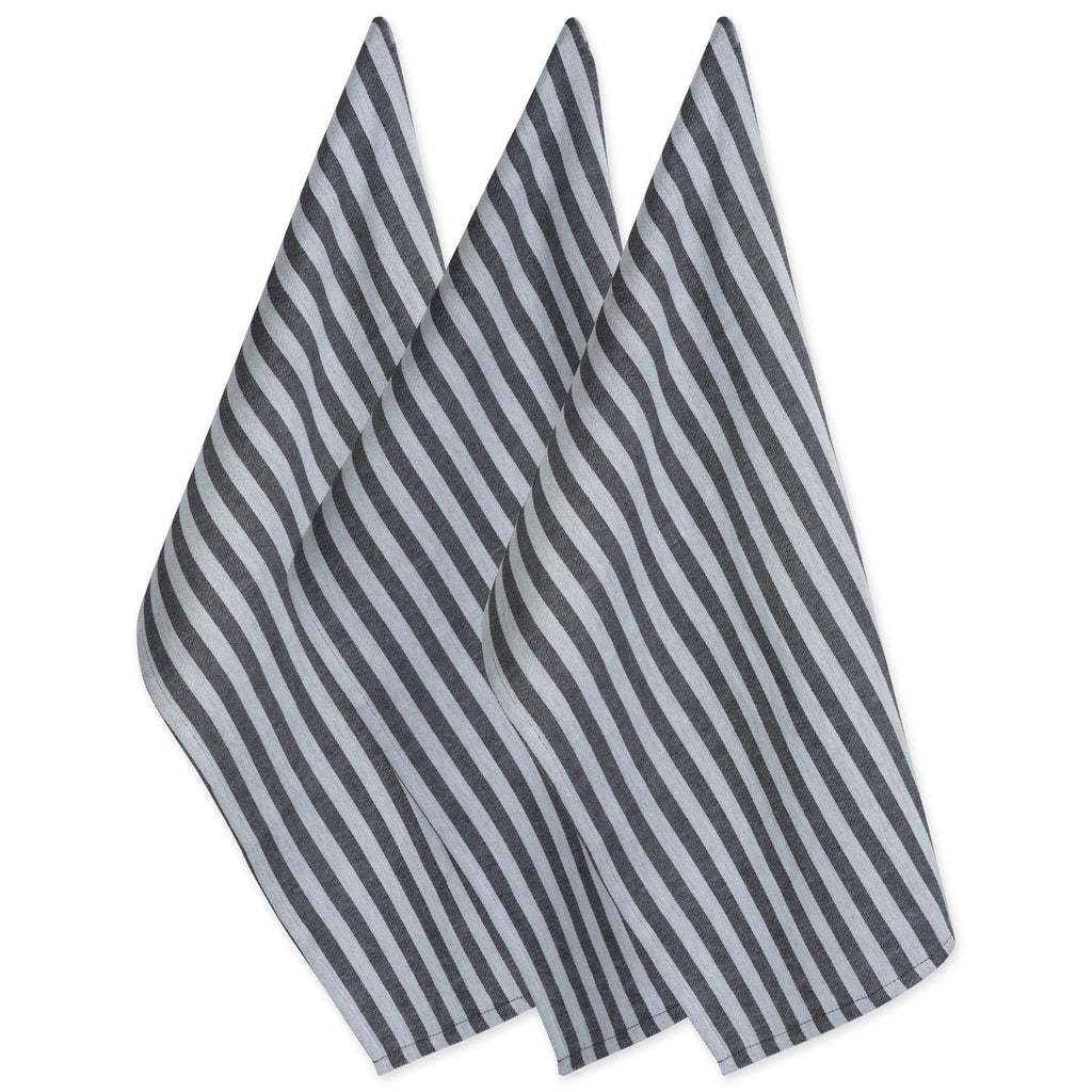 Black & White Stripe  Dishtowel Set/3