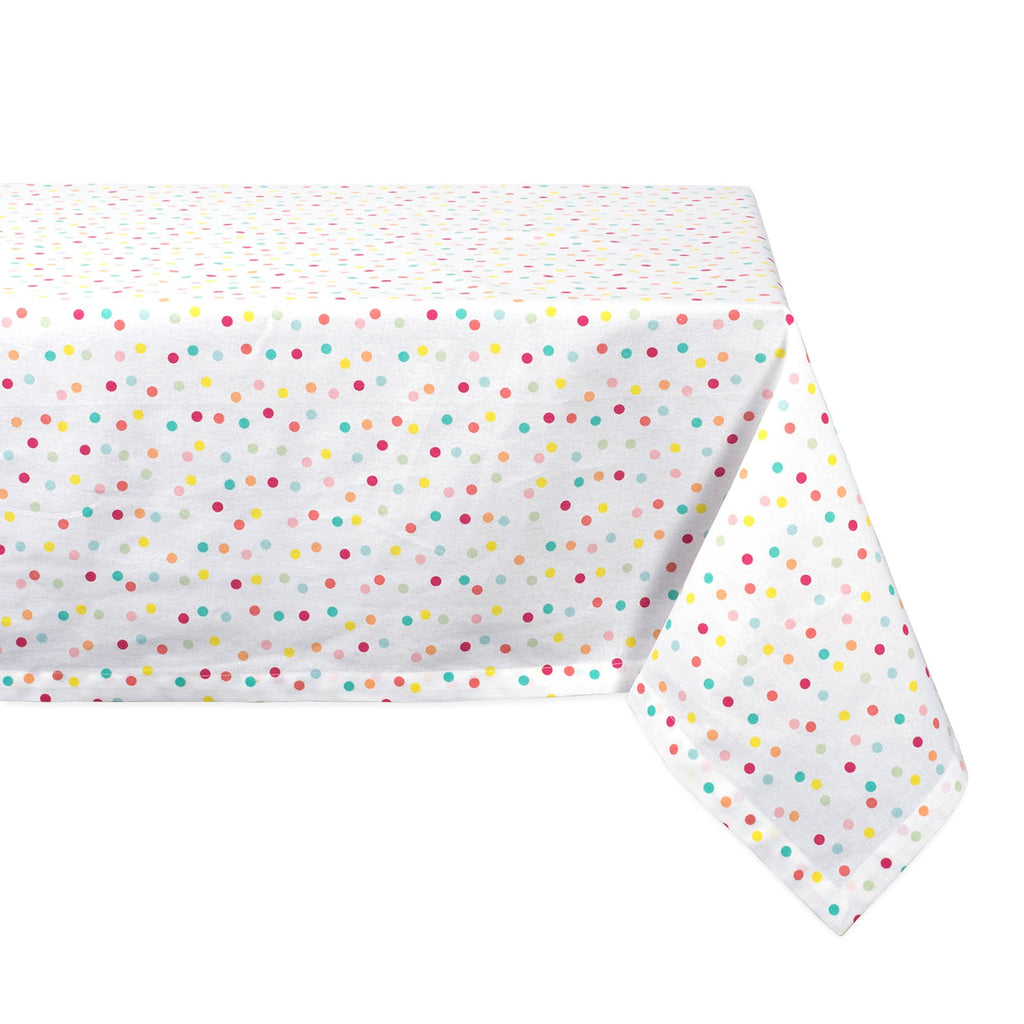 Multi Polka Dots Print Tablecloth 52x52