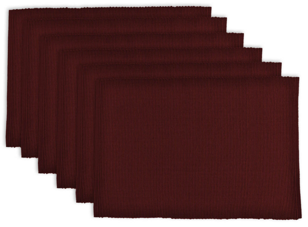 Wine Ribbed Placemat Set/6