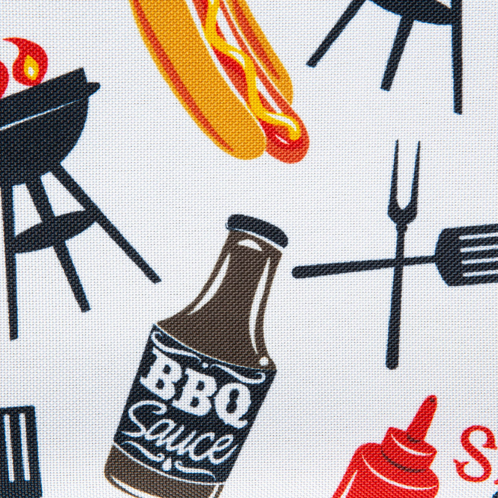 BBQ Fun Print Outdoor Tablecloth 60 Round