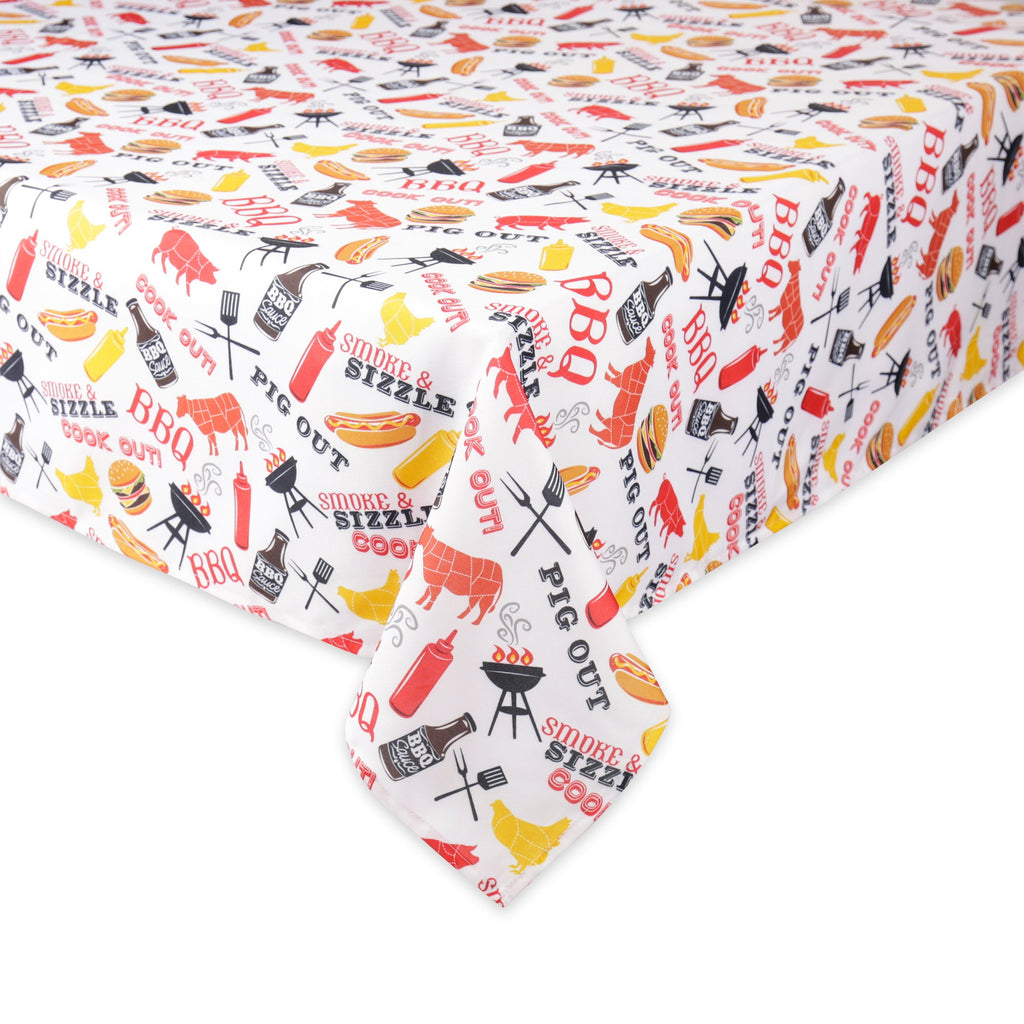 BBQ Fun Print Outdoor Tablecloth 60x120