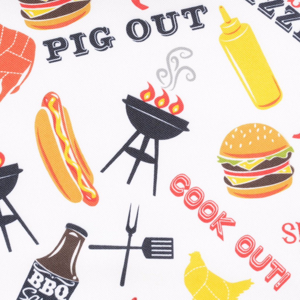 BBQ Fun Print Outdoor Tablecloth 60x120