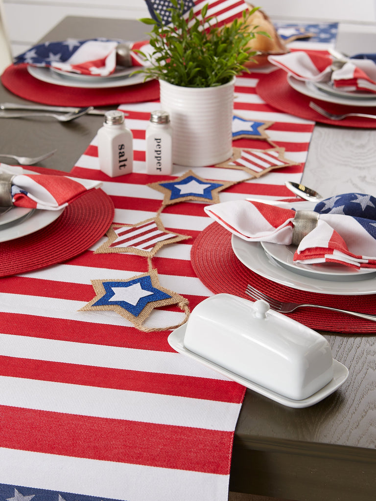 Stars & Stripes Jacquard Table Runner