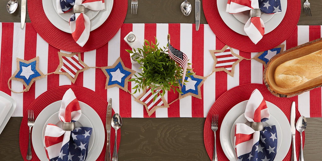 Stars & Stripes Jacquard Table Runner