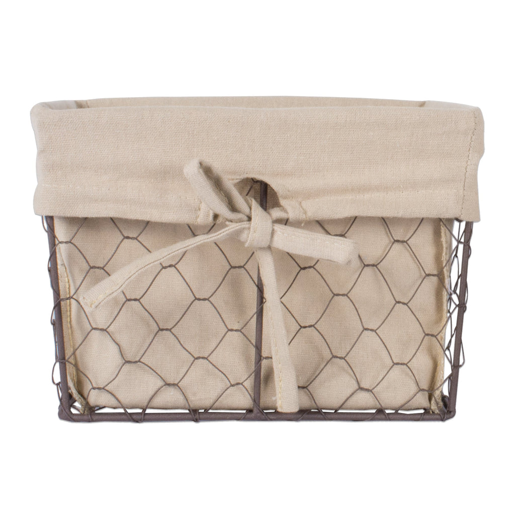 Bronze Chicken Wire Lined Basket Set of 2