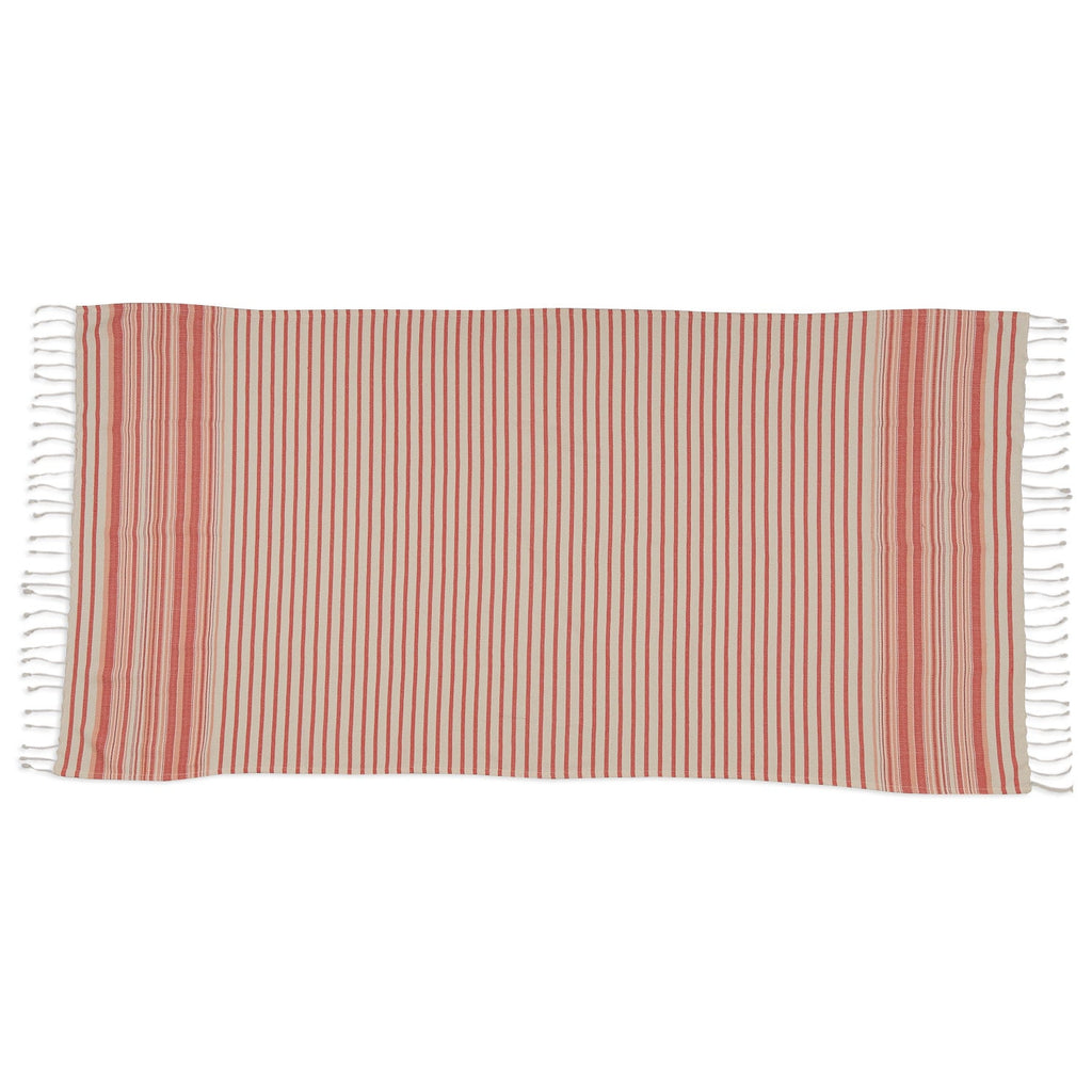 Red Gelato Stripe Fouta Towel/Throw - DII Design Imports