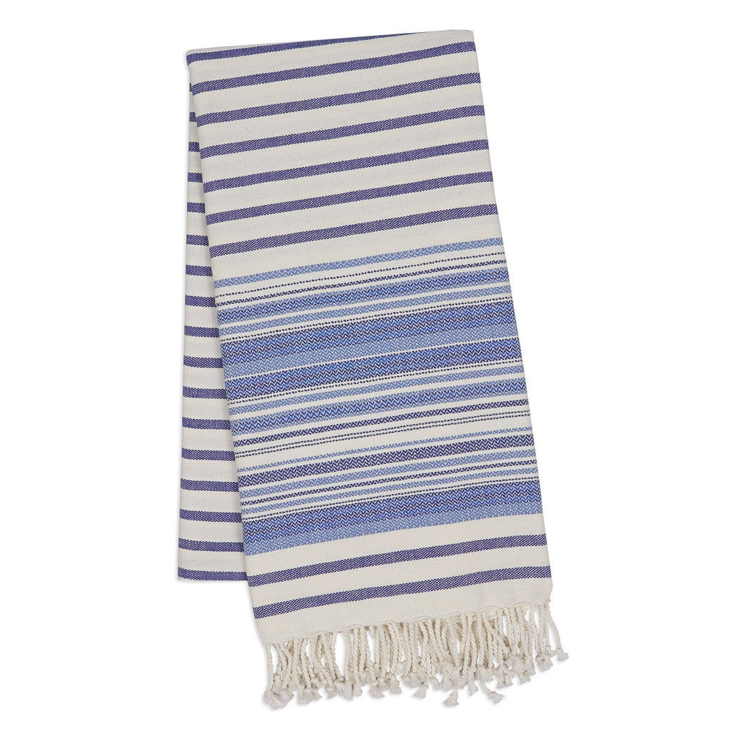 Indigo Stripe Fouta Towel/Throw - DII Design Imports