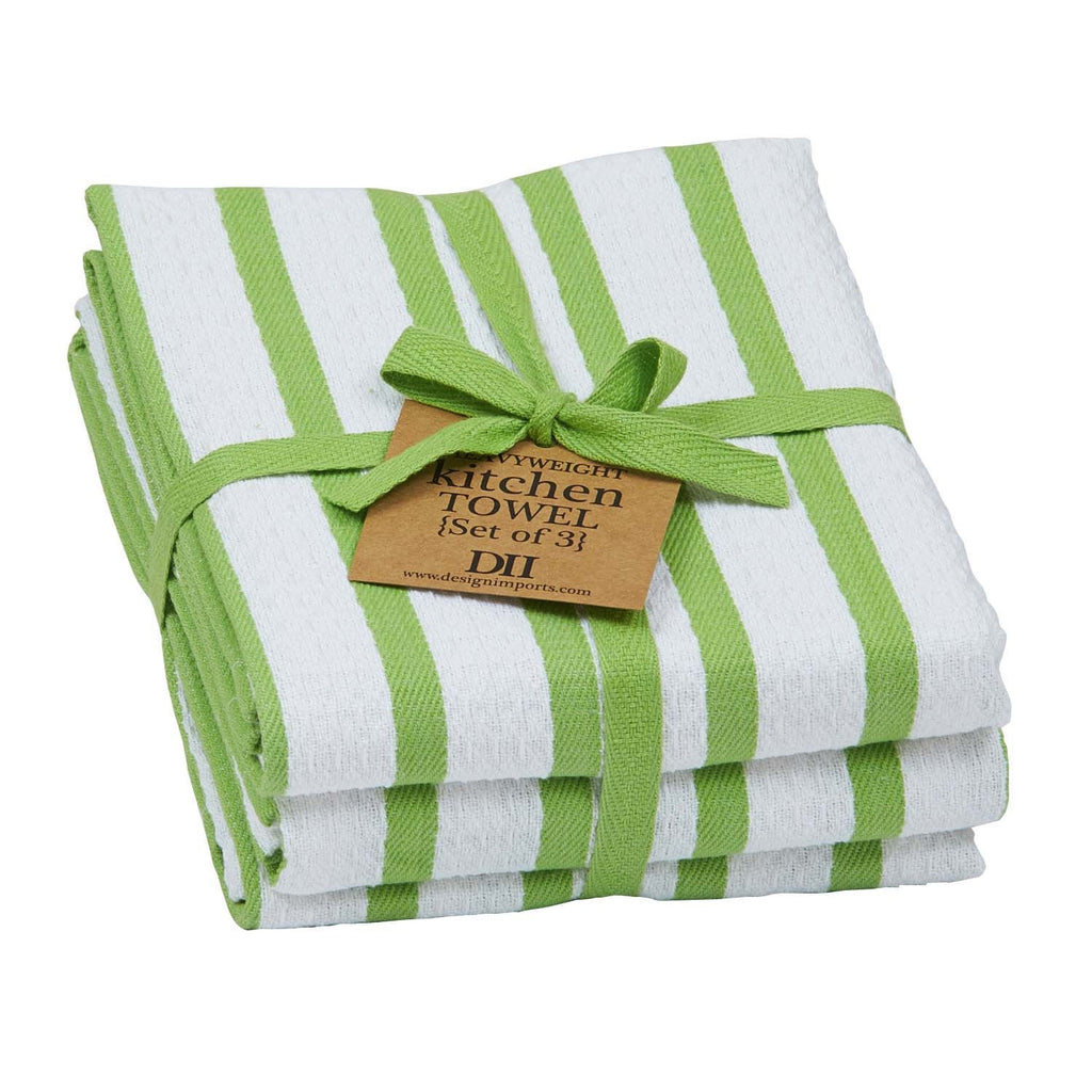 Lime Zest Heavyweight Dishtowel Set of 3 - DII Design Imports