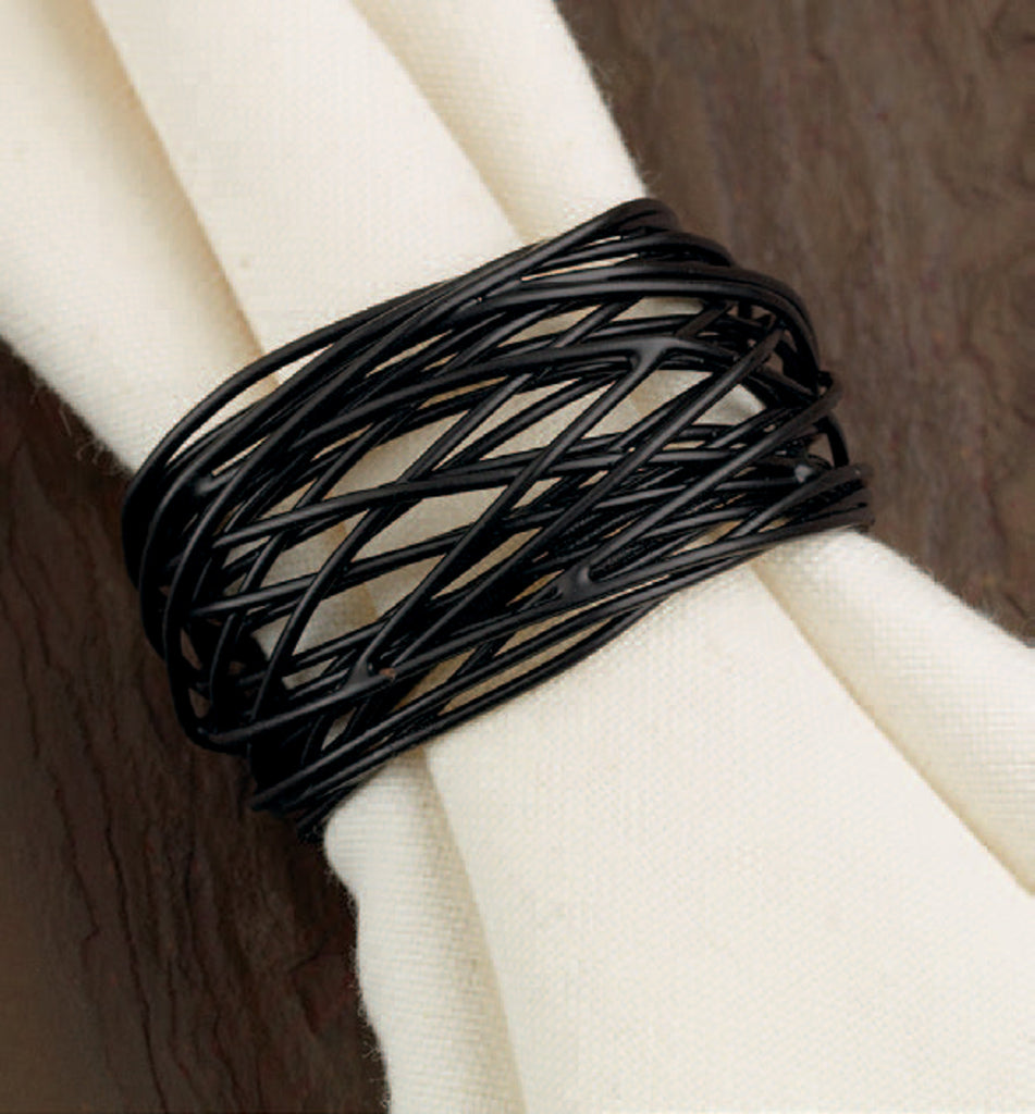 Birdnest Black Napkin Ring