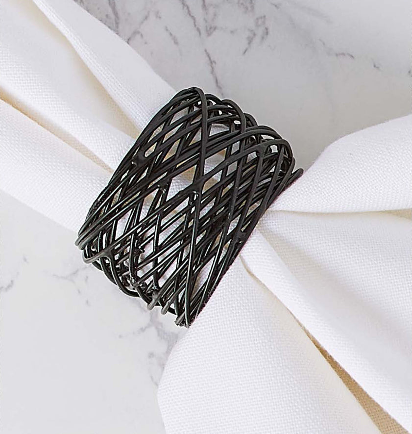 Birdnest Black Napkin Ring